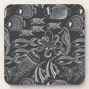 Black Sea Pattern Coaster