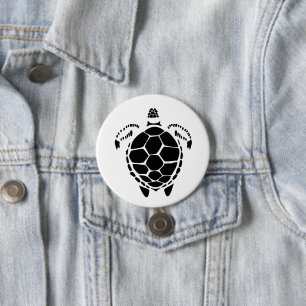 Black Sea Tortoise Shell 7.5 Cm Round Badge