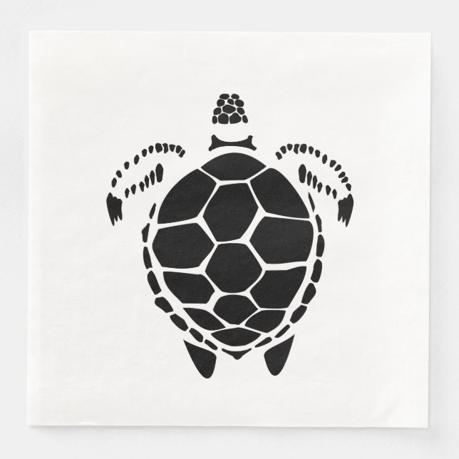 Black Sea Tortoise Shell Napkin (Front)