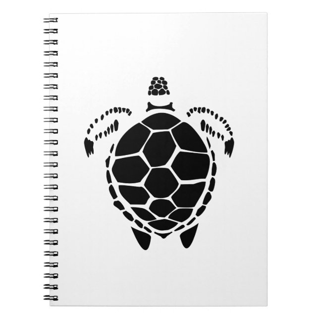 Black Sea Tortoise Shell Spiral Notebook (Front)