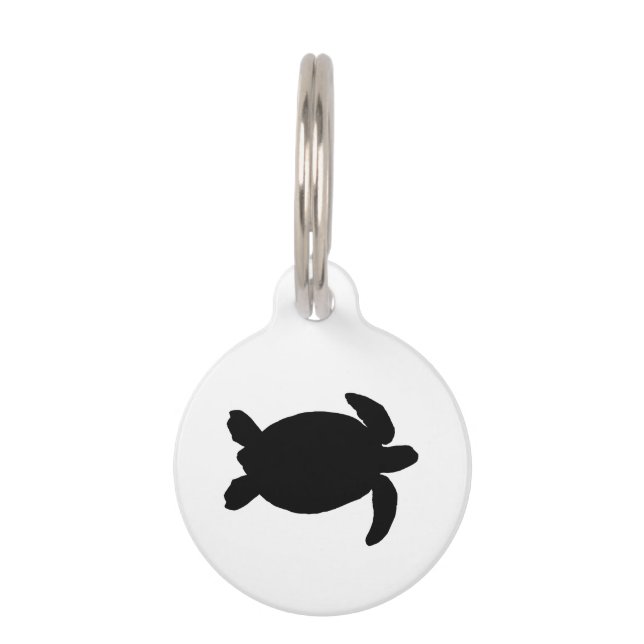 Black Sea Turtle Pet Tag (Front)