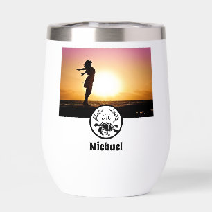 Black Sea Turtle Silhouette Photo Monogram