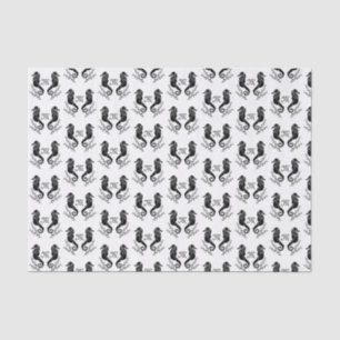 Black Seahorse Silhouette Monogram Tissue Paper