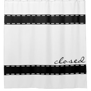 Black seam border + your ideas shower curtain