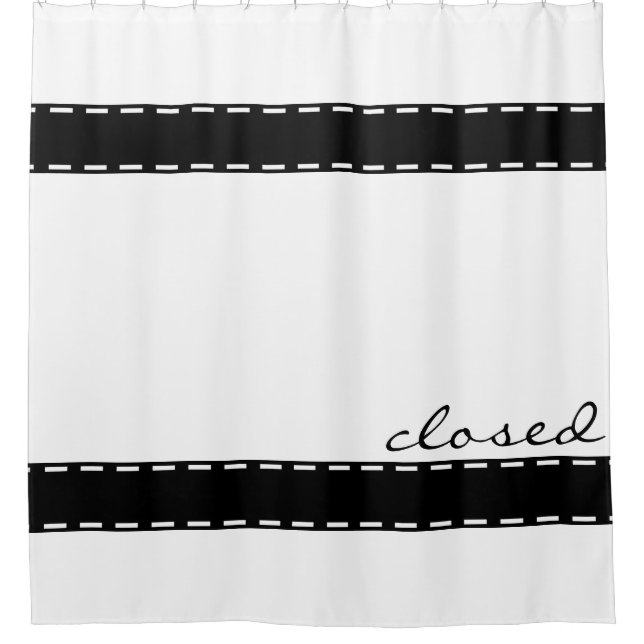 Black seam border + your ideas shower curtain (Front)