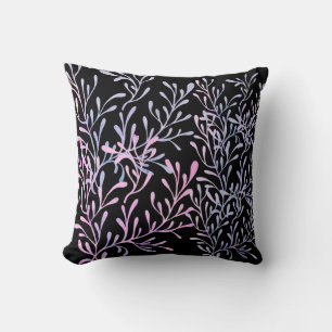 black seaweed design cushion