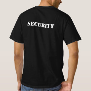 Black security t shirts for professional guard 