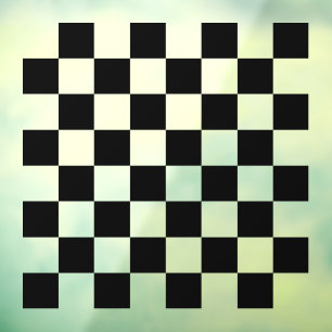 Black See-Through Chessboard Game Table Cling