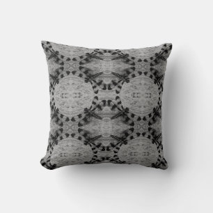Black, sepia , brown  dragonfly pattern solid back cushion