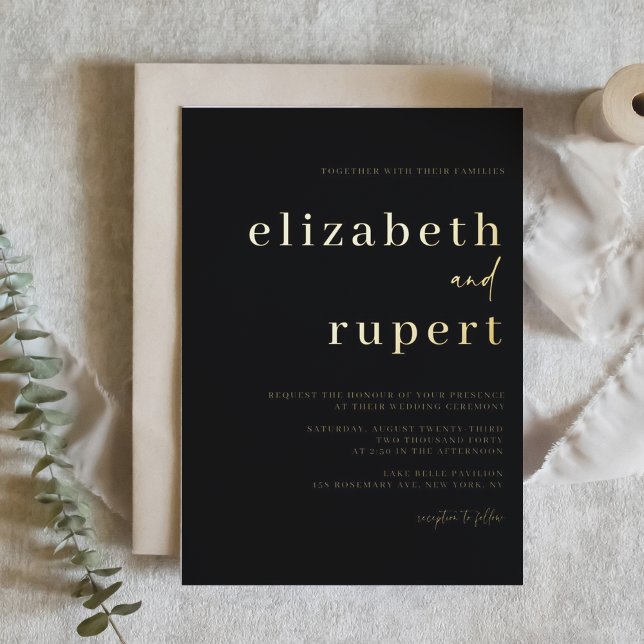 Black Serif Script Typography Minimalist Wedding (Creator Uploaded)