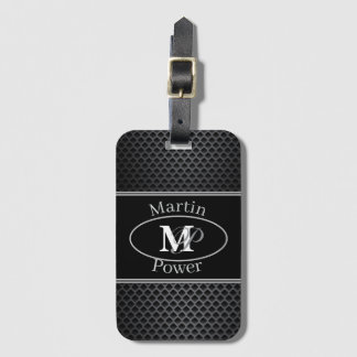 black Set of Car Mats Luggage Tag