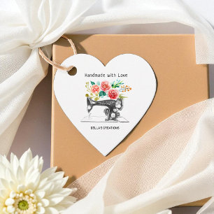 Black Sewing Machine Tailor Boutique Favour Tags