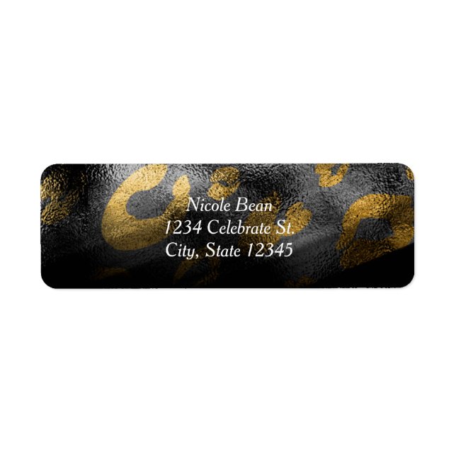 Black Shadows & Leopard Print Party Invitation (Front)