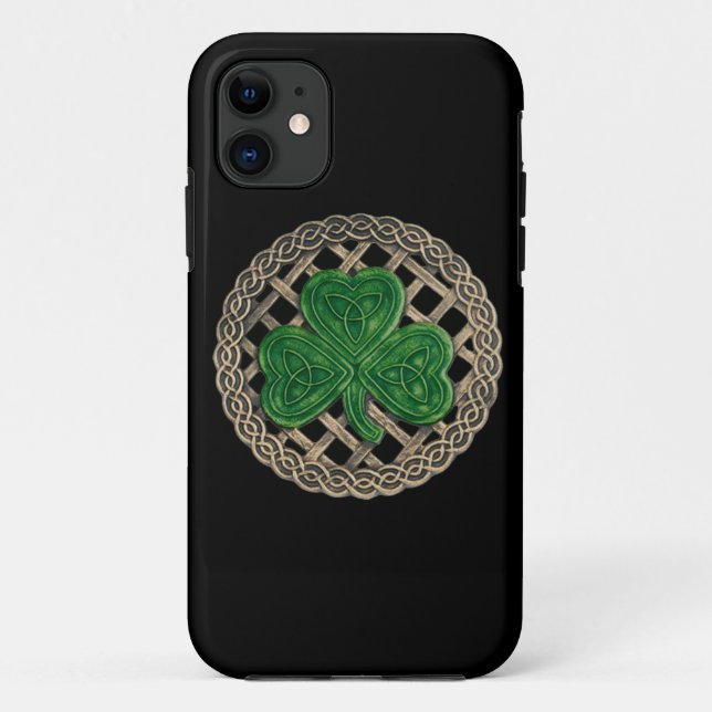 Black Shamrock And Celtic Knots iPhone 5G Case (Back)