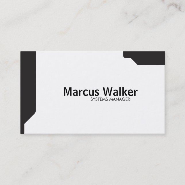 Black Shapes Business Card (Front)