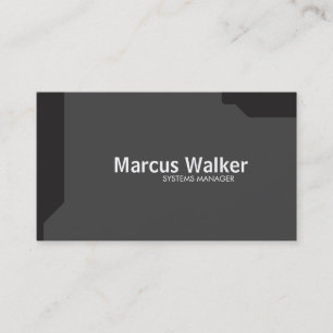 Black Shapes Dark Grey Business Card