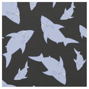 Black Shark Cute Kids Fabric