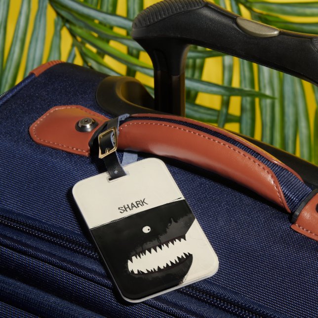 Black Shark Luggage Tag (Front Insitu 1)