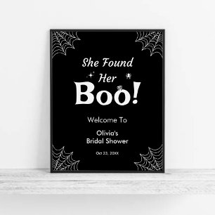 Black She Found Her Boo Halloween Bridal Shower Poster