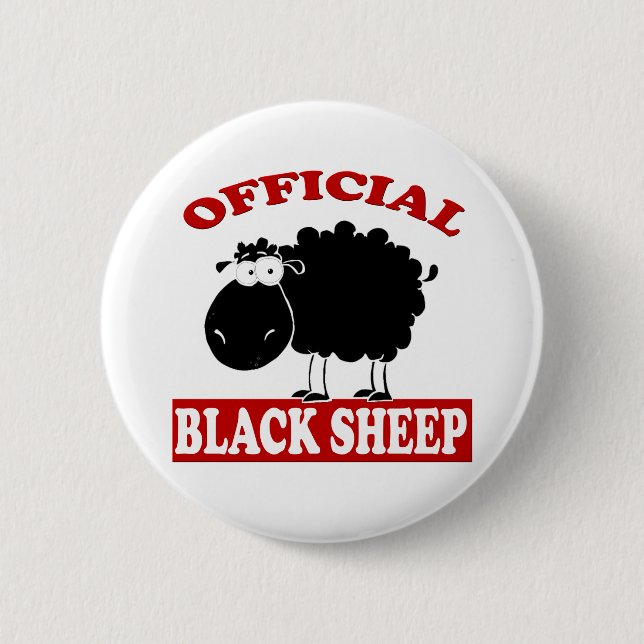 Black Sheep 6 Cm Round Badge (Front)