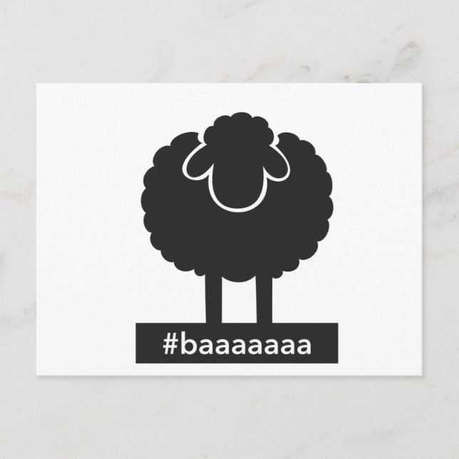 Black Sheep #baaaaa Postcard (Front)