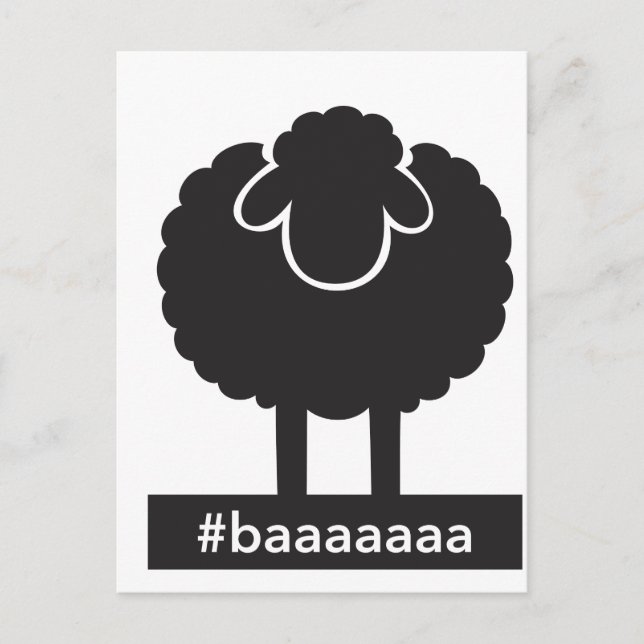 Black Sheep #baaaaa Postcard (Front)