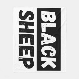 Black Sheep Bold Distressed Rebel Streetwear Art Fleece Blanket