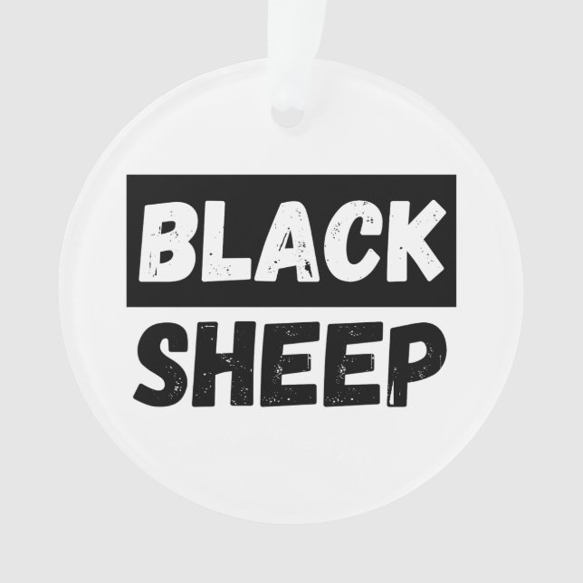 Black Sheep Bold Distressed Rebel Streetwear Art Ornament (Front)
