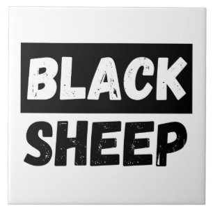Black Sheep Bold Distressed Rebel Streetwear Art Tile