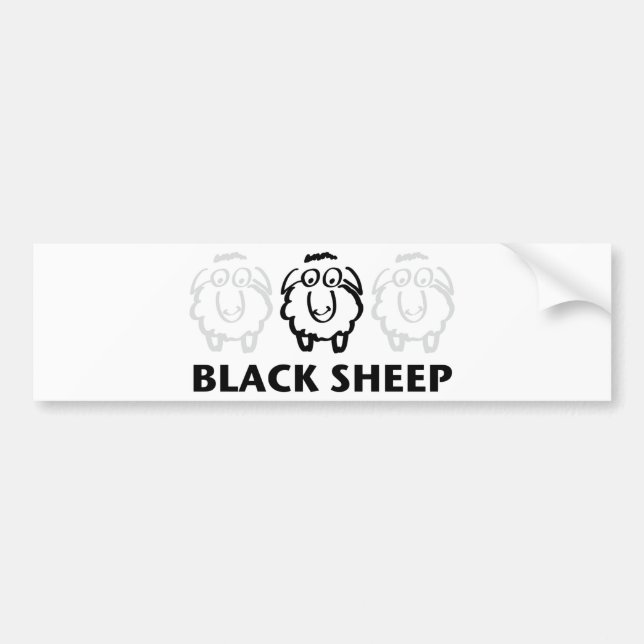 black sheep bumper sticker (Front)