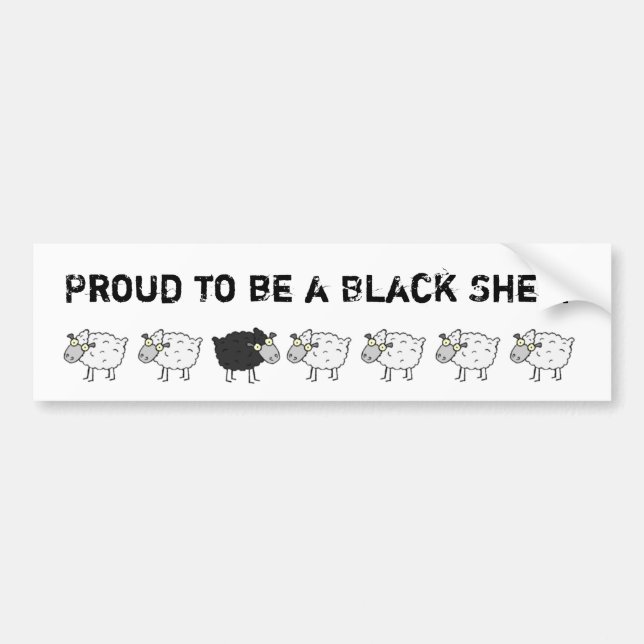 Black Sheep Bumper Sticker (Front)
