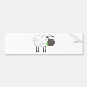 Black Sheep Cartoon Character Bumper Sticker