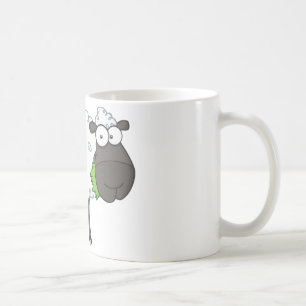 Black Sheep Cartoon Character Coffee Mug