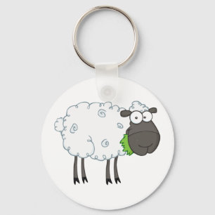 Black Sheep Cartoon Character Key Ring