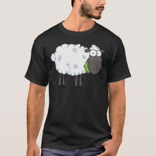 Black Sheep Cartoon Character T-Shirt