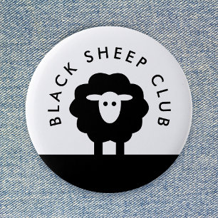 Black Sheep Club Modern Cute 6 Cm Round Badge