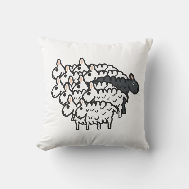 Black Sheep Cushion (Front)