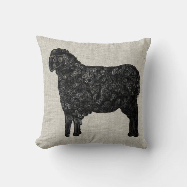 Black Sheep Cushion (Front)