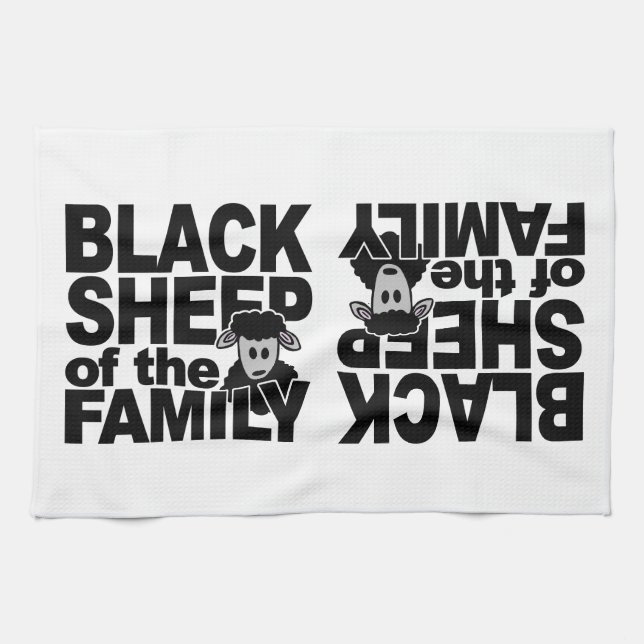Black Sheep custom hand towels (Horizontal)