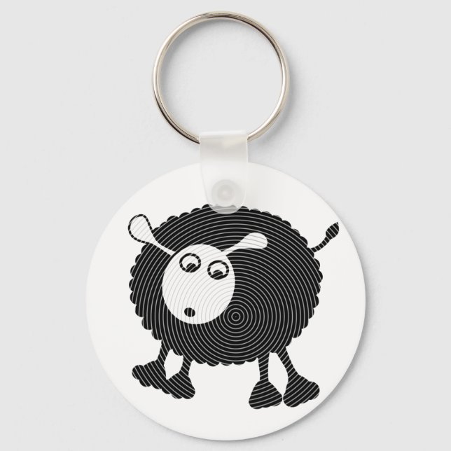 Black Sheep Gift-Keychain Key Ring (Front)