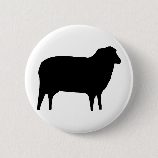 black sheep icon 6 cm round badge (Front)
