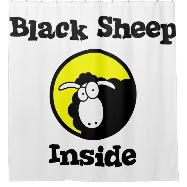 Black Sheep Inside Shower Curtain (Front)