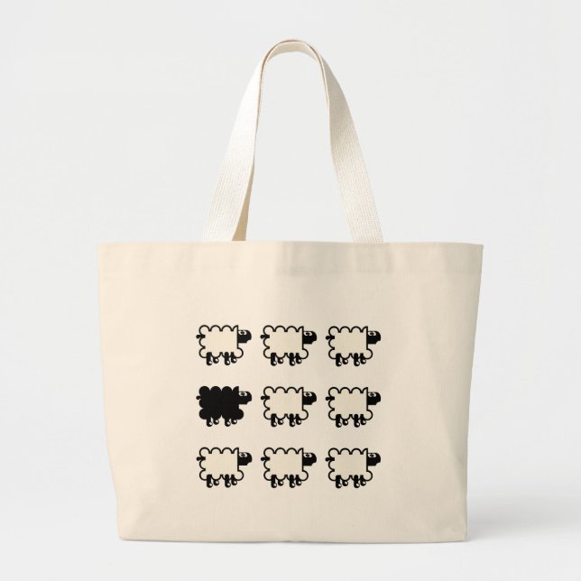 Black Sheep Large Tote Bag (Front)