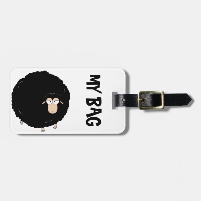 Black sheep luggage tag (Front Horizontal)