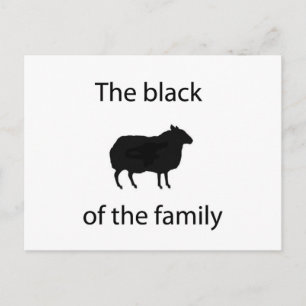 Black sheep of the family postcard