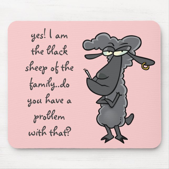 * Black Sheep - Pink Mousepad * (Front)