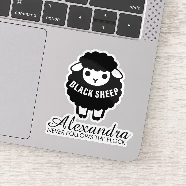 Black Sheep Pink Script Never Follows The Flock (Detail)