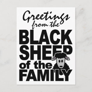 BLACK SHEEP postcard, customise Postcard