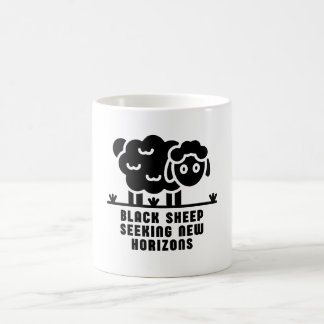 Black sheep seeking new horizons coffee mug