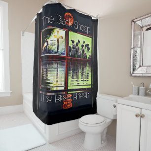 Black Sheep Shower Curtain